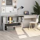  Eckschreibtisch Betongrau 200x50x76 cm Holzwerkstoff
