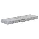  Palettenkissen Baumwolle 120×40×7 cm Grau