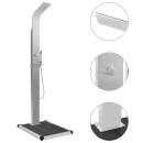  Gartendusche mit Bodenelement WPC Edelstahl