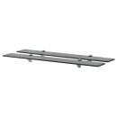  Schwebende Regale 2 Stk. Glas 80x20 cm 8 mm