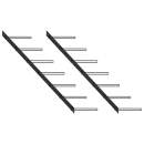  Wand-Weinregale für 14 Flaschen 2 Stk. Schwarz Metall