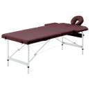  Massageliege Klappbar 2-Zonen mit Aluminiumgestell Lila