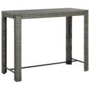 Garten-Bartisch Grau 140,5x60,5x110,5 cm Poly Rattan