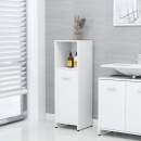 Badezimmerschrank Weiß 30x30x95 cm Holzwerkstoff