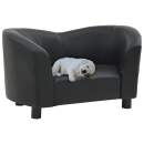  Hundesofa Schwarz 67x41x39 cm Kunstleder 