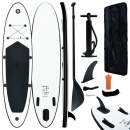  Aufblasbares Stand Up Paddle Board Set Schwarz und Weiß