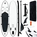  Aufblasbares Stand Up Paddle Board Set Schwarz und Weiß