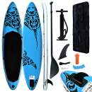  Aufblasbares Stand Up Paddle Board Set 305x76x15 cm Blau