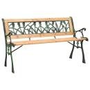  Gartenbank 122 cm Gusseisen und Massivholz Tanne