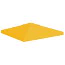  2-Stufiges Pavillondach 310 g/m² 3x3 m Gelb 