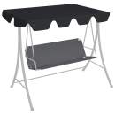  Ersatzdach für Hollywoodschaukel Schwarz 150/130x105/70 cm