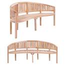  Bananenbank 200 cm Massivholz Teak