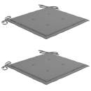  Gartenstuhl-Kissen 2 Stk. Grau 40x40x4 cm Oxford-Gewebe