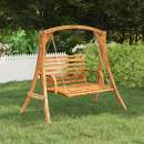  Schaukelbank Bugholz Massiv mit Teak-Finish 126x63x92 cm