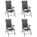  Gartenstühle 4 Stk. Poly Rattan Schwarz