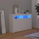 Sideboard mit LED-Leuchten Weiß 115,5x30x75 cm