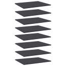  Bücherregal-Bretter 8 Stk. Grau 60x50x1,5 cm Holzwerkstoff