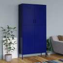 Kleiderschrank Marineblau 90x50x180 cm Stahl   